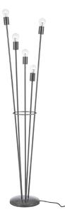 Lampada da Terra Piantana 34x30x155 cm 5 Luci E27 in Acciaio Argento