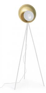 Lampada da Terra Piantana 87x56x155 cm E27 con Treppiede Bianco e Oro