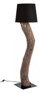 Lampada da Terra Piantana Ø55x120 cm E27 in Legno Pralume in Cotone Nero