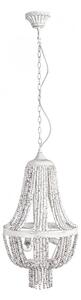Lampadario Corona 3 Luci Ø35x61 cm E27 in Acciaio e MDF