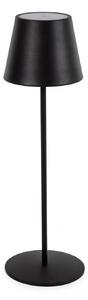 Lampada da Tavolo Ø12x38 cm in Acciaio Nero