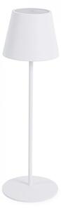 Lampada da Tavolo Ø12x38 cm in Acciaio Bianco