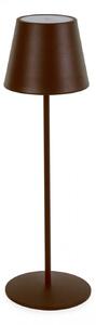 Lampada da Tavolo Ø12x38 cm in Acciaio Marrone