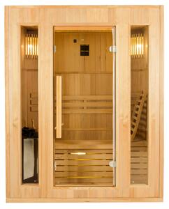 Sauna Finlandese ad Infrarossi 3 Posti 153x110 cm H190 in Legno di Abete Zen 3