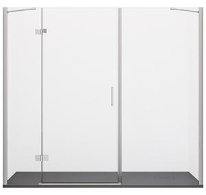 Porta Parete Doccia 170 cm 1 Anta Battente in Cristallo Trasparente 8mm H195 Bonussi Leonie