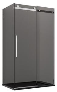 Box Doccia Angolare 70x100 cm 1 Anta Scorrevole in Cristallo Fumè 8mm H195 Bonussi Alina