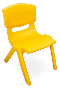 Sedia da Giardino per Bambini 26x30x50 cm in Plastica Giallo