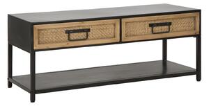 Mobile Porta TV 2 Cassetti 95x38x38 cm in Metallo e Legno