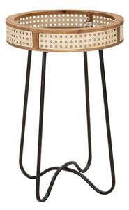 Tavolino Basso Ø40x60 cm in Metallo e Legno