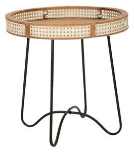 Tavolino Basso Ø60x60,5 cm in Metallo e Legno