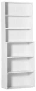 Libreria 6 Ripiani 76,2x34,5x209 cm in Legno Bianco