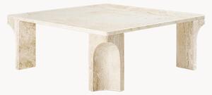 Tavolino in travertino Doric larg. 80 cm