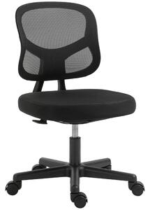 Sedia Poltrona Operativa da Ufficio 45x45x78-88 cm in Nylon e Rete Nera