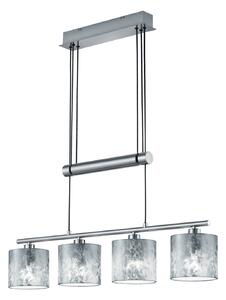 Lampada a Sospensione da Interno E14 in Metallo Nickel Opaco
