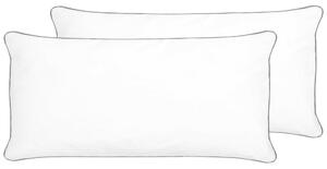 Set di 2 cuscini da letto guanciali in cotone Japara bianco rettangolari 40 x 80 cm Cuscini per camera da letto Dormire Beliani