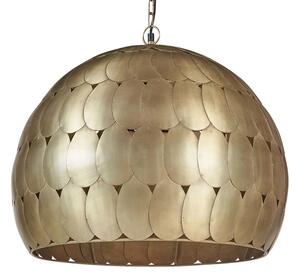 Lampadario in metallo in ottone forma a sfera stile retrò vintage soggiorno Beliani