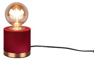 Lampada tavolo da Interno a LED in Tessuto Rosso