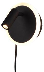 Applique da Interno a LED in Metallo Nero Opaco