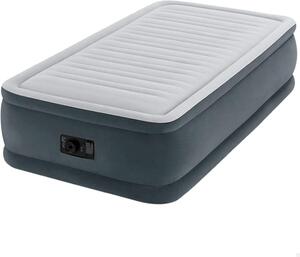 Letto gonfiabile - Letto confortevole - Per ospiti - Pompa integrata - 99x191x46 cm - Grigio