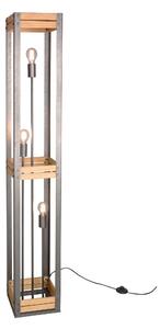 Piantana da Interno a LED in Metallo Nickel Opaco