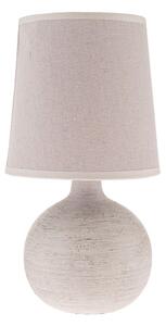 Lampada da tavolo grigio chiaro in ceramica con paralume in tessuto (altezza totale 29 cm) Bianca – Dakls