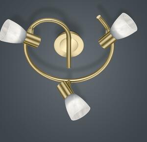 Faretto da Interno a LED in Metallo Ottone Satinato