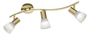 Faretto da Interno a LED in Metallo Ottone Satinato