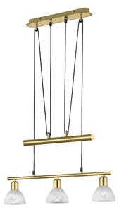 Lampada a Sospensione da Interno a LED in Metallo Ottone Satinato