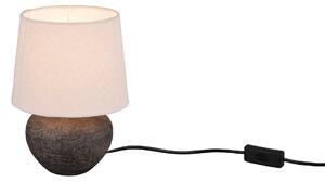 Lampada tavolo da Interno a LED in Ceramica Marrone