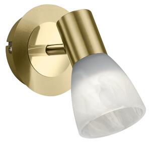 Faretto da Interno a LED in Metallo Ottone Satinato