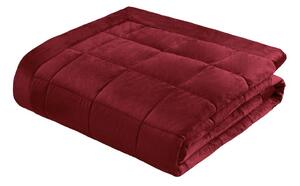 Copriletto burgundy in velluto con rivestimento trapuntato 220x220 cm Kingsley Matt Velvet – Catherine Lansfield
