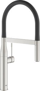 GROHE Miscelatore Cucina con Doccetta Rubinetto Monocomando Lavello a Canna Alta finitura Super Steel - 30294DC0