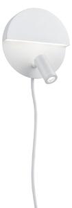 Applique da Interno a LED in Metallo Bianco Opaco