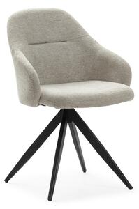 Set di sedie da pranzo grigio chiaro in imbottito con braccioli 2 pz Tamara – Marckeric
