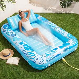 Divano gonfiabile da esterno - Lettino gonfiabile per prendere il sole - Rilassarsi al sole - Formato extra grande - 178 cm - Blu