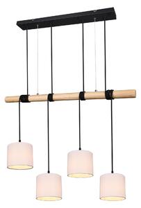 Lampada a Sospensione da Interno a LED in Metallo Nero Opaco