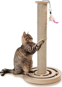 Gioco interattivo per gatti 3 in 1, tiragraffi per gatti, tiragraffi con corda in sisal naturale dal design moderno