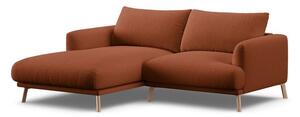Divano angolare color terracotta (con penisola a sinistra/con chaise lounge) Naomi – Micadoni