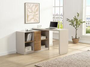Scrivania allungabile con piano girevole 360° MDF Beige e naturale - PAVELO