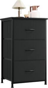 Mobiletto contenitore - Armadio contenitore - Comodino - Organizzazione degli spazi - Struttura in acciaio - 30x42x71,5 cm - Nero
