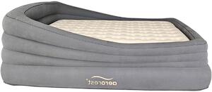Materasso gonfiabile matrimoniale - Ideale per ospiti - Struttura gonfiabile - Lunghezza 210 cm - Grigio
