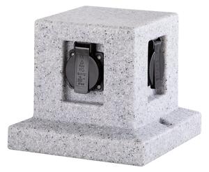 Torretta 4 Spine Shuko da Esterno IP44 in Poliestere Grigio