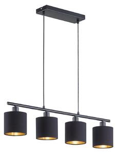 Lampada a Sospensione da Interno E14 in Metallo Nero Opaco