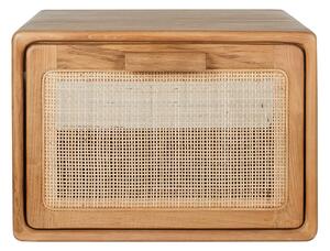Mobile da bagno sospeso in legno di teak massello e cannettato in rattan L50 cm BALIA
