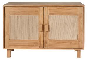 Mobile da bagno in legno massello di teak e corda intrecciata L120 cm MOSSA
