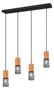 Lampada a Sospensione da Interno a LED in Metallo Nero Opaco