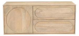Mobile da bagno sospeso in legno massello di mango L120 cm SLAPPA