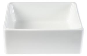 Lavandino quadrato in ceramica bianca L39 cm MILA