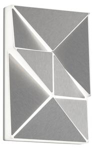Applique da Interno a LED in Plastica Alluminio Spazzolato