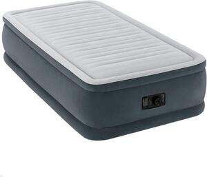 Letto gonfiabile - Letto confortevole - Per ospiti - Pompa integrata - 99x191x46 cm - Grigio